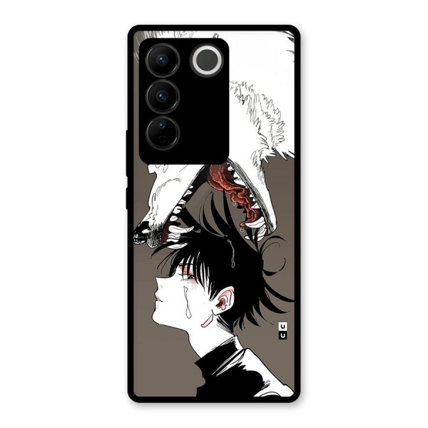 Fushiguro Demon Dog Glass Back Case for Vivo V27