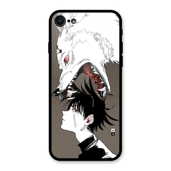 Fushiguro Demon Dog Glass Back Case for iPhone 8