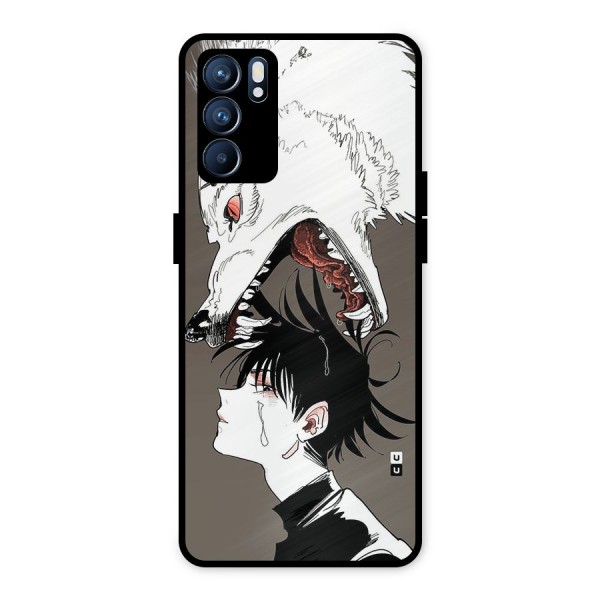 Fushiguro Demon Dog Metal Back Case for Oppo Reno6 5G