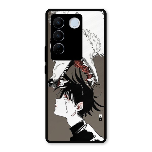 Fushiguro Demon Dog Metal Back Case for Vivo V27 Pro