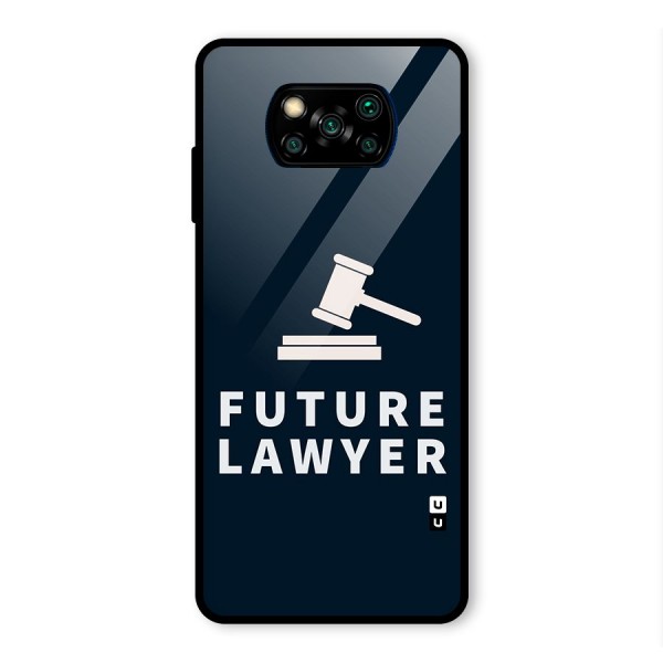 Future Lawyer Glass Back Case for Poco X3 Pro