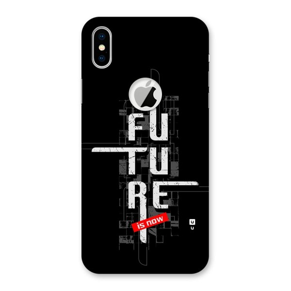 Future is Now Back Case for iPhone XS Logo Cut