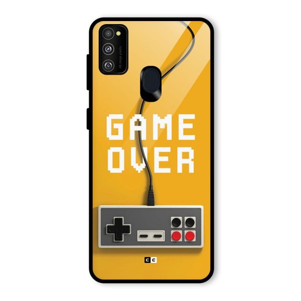 Game Over Remote Glass Back Case for Galaxy M21