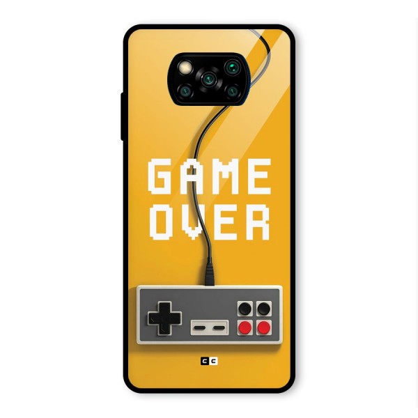 Game Over Remote Glass Back Case for Poco X3 Pro