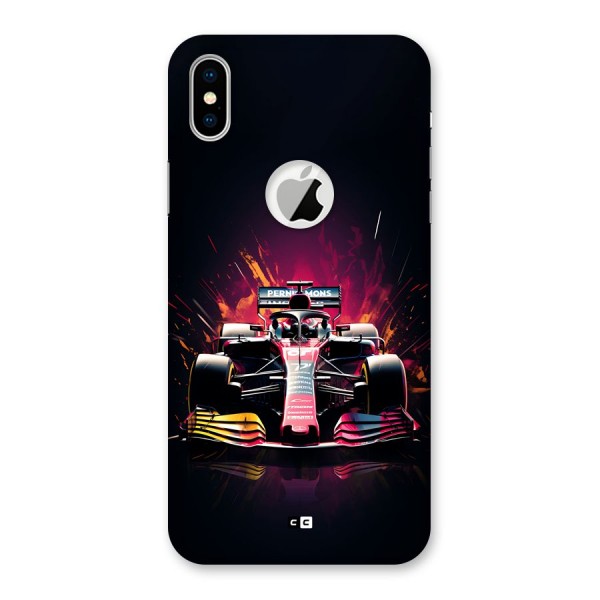 Game Racing Back Case for iPhone XS Logo Cut