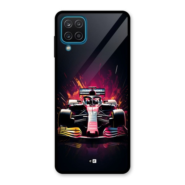 Game Racing Glass Back Case for Galaxy A12