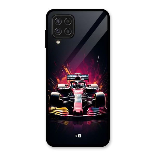 Game Racing Glass Back Case for Galaxy A22 4G