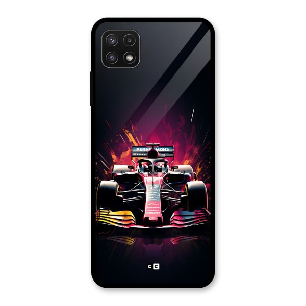 Game Racing Glass Back Case for Galaxy A22 5G