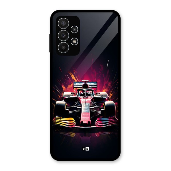 Game Racing Glass Back Case for Galaxy A23