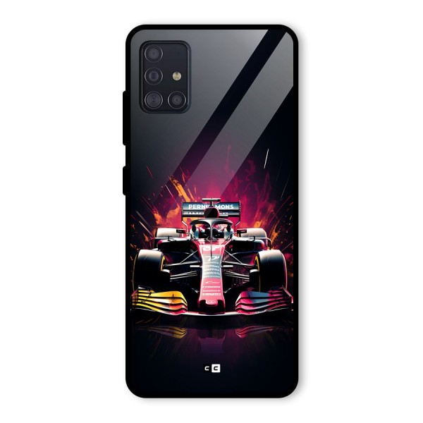 Game Racing Glass Back Case for Galaxy A51