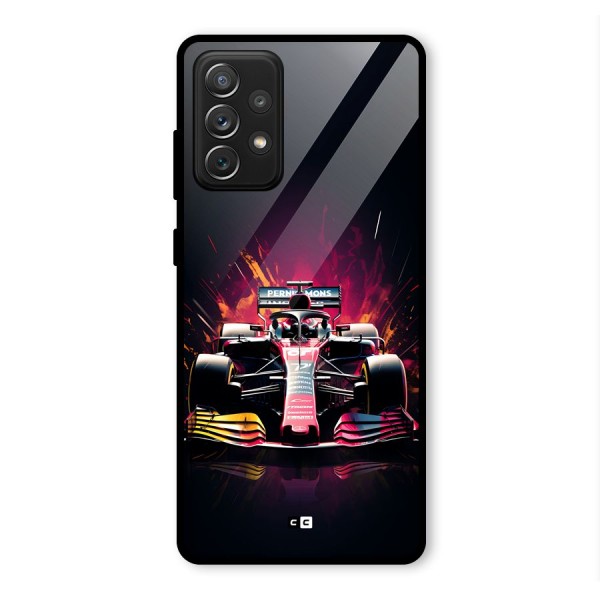 Game Racing Glass Back Case for Galaxy A72