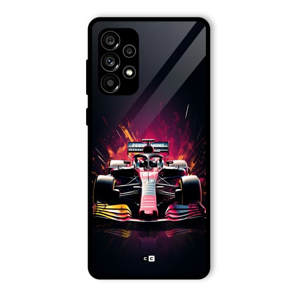 Game Racing Glass Back Case for Galaxy A73 5G