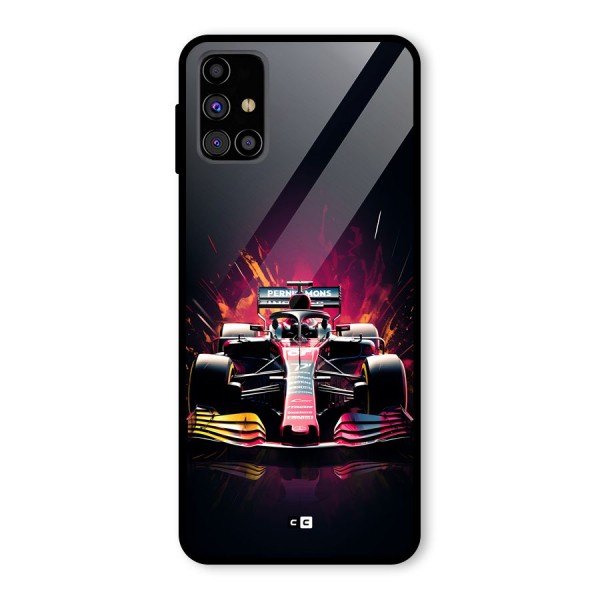 Game Racing Glass Back Case for Galaxy M31s