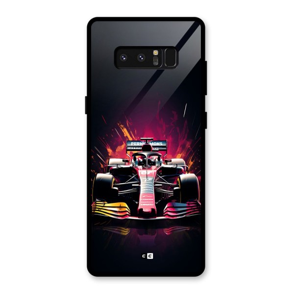 Game Racing Glass Back Case for Galaxy Note 8