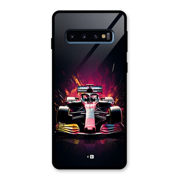 Game Racing Glass Back Case for Galaxy S10