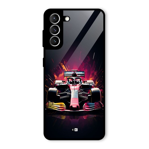 Game Racing Glass Back Case for Galaxy S21 5G