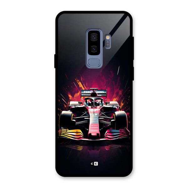 Game Racing Glass Back Case for Galaxy S9 Plus