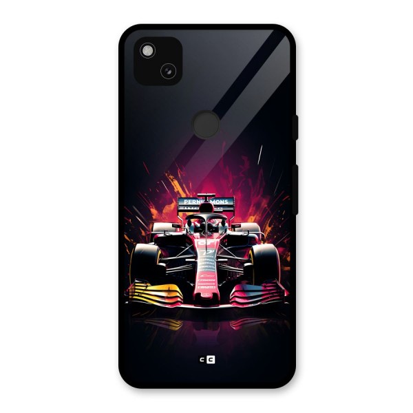 Game Racing Glass Back Case for Google Pixel 4a