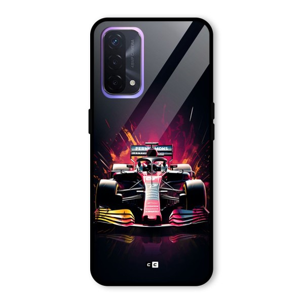 Game Racing Glass Back Case for Oppo A74 5G