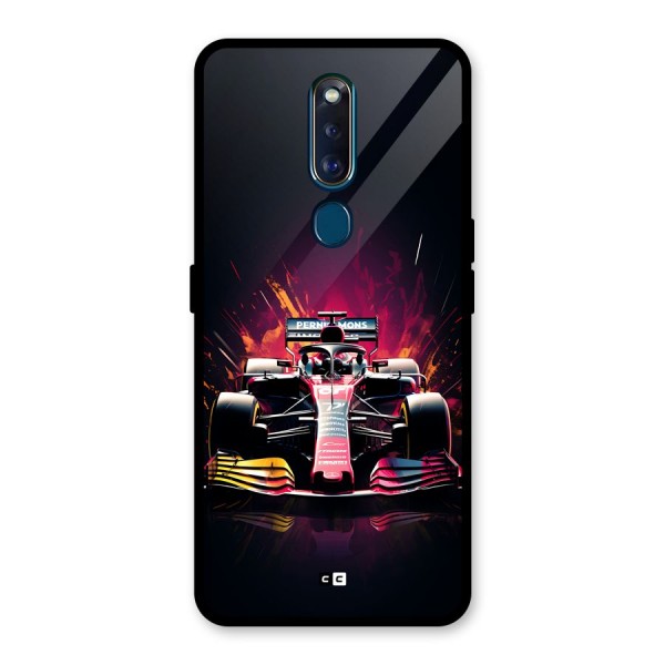 Game Racing Glass Back Case for Oppo F11 Pro