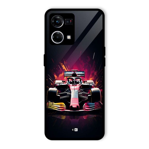 Game Racing Glass Back Case for Oppo F21 Pro 4G