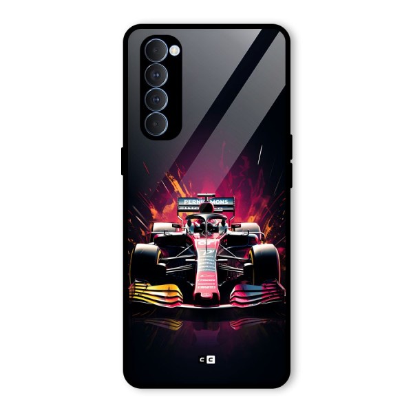 Game Racing Glass Back Case for Oppo Reno4 Pro