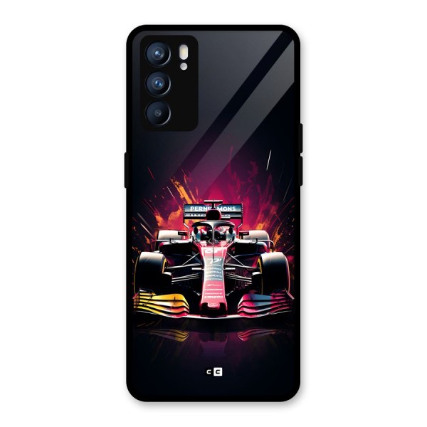 Game Racing Glass Back Case for Oppo Reno6 5G