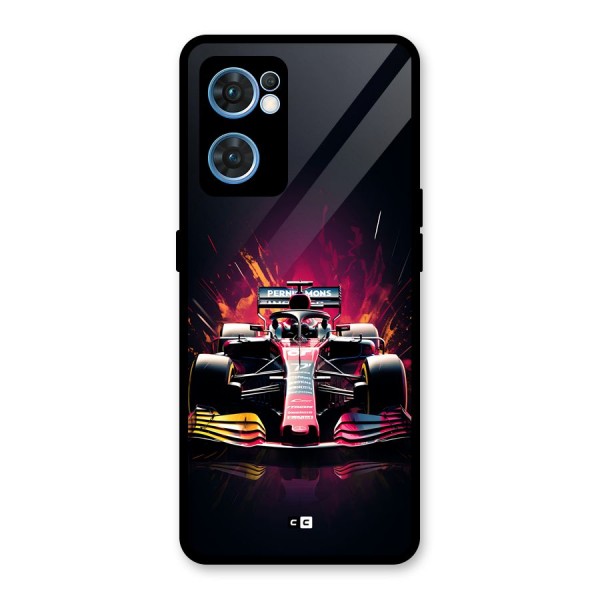 Game Racing Glass Back Case for Oppo Reno7 5G