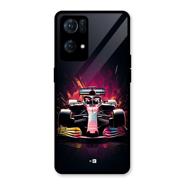 Game Racing Glass Back Case for Oppo Reno7 Pro 5G