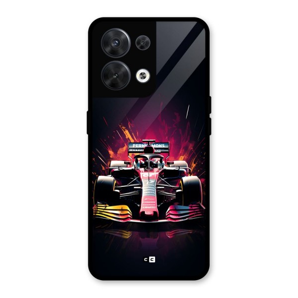 Game Racing Glass Back Case for Oppo Reno8 5G