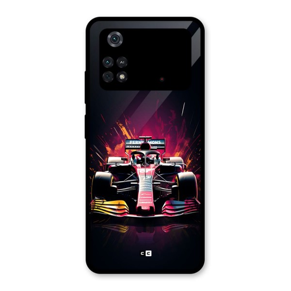 Game Racing Glass Back Case for Poco M4 Pro 4G