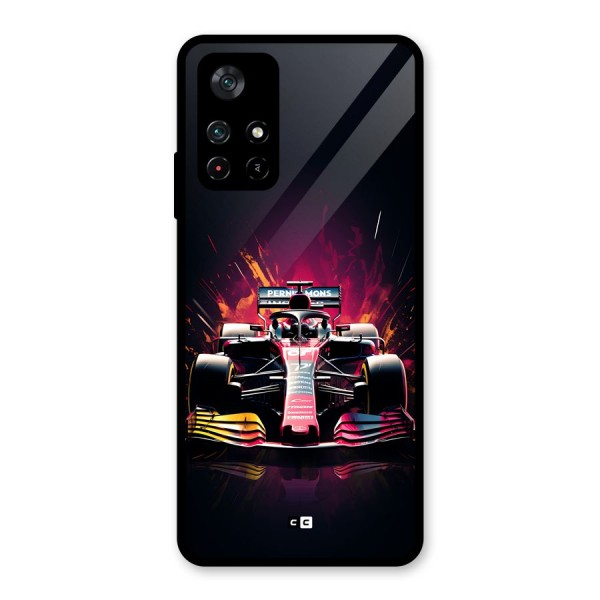 Game Racing Glass Back Case for Poco M4 Pro 5G