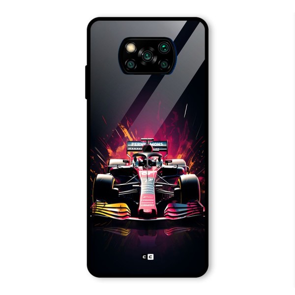 Game Racing Glass Back Case for Poco X3 Pro