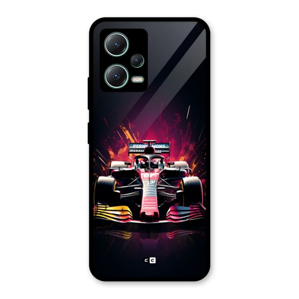 Game Racing Glass Back Case for Poco X5