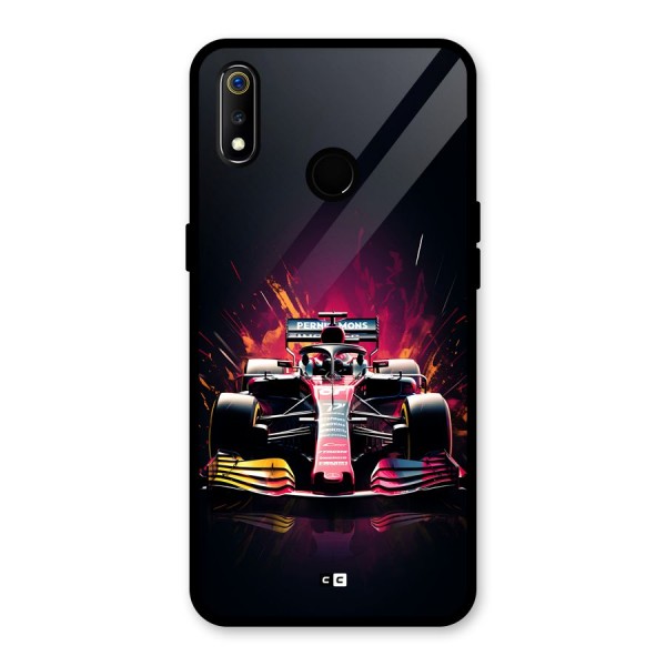 Game Racing Glass Back Case for Realme 3