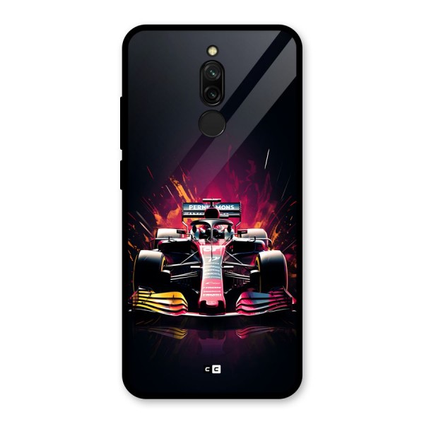 Game Racing Glass Back Case for Redmi 8