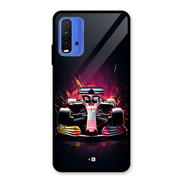 Game Racing Glass Back Case for Redmi 9 Power