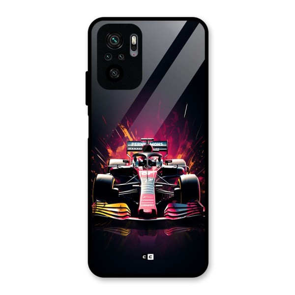 Game Racing Glass Back Case for Redmi Note 10