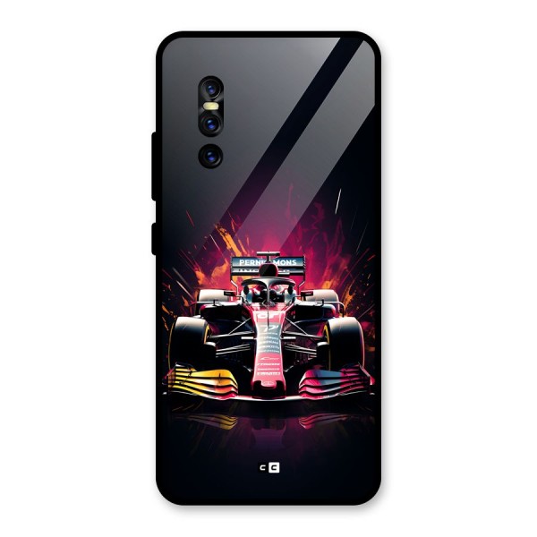 Game Racing Glass Back Case for Vivo V15 Pro