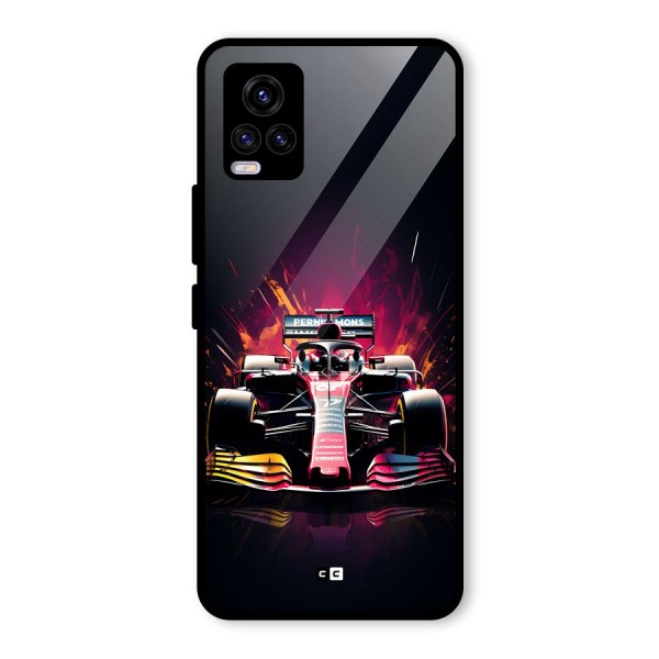 Game Racing Glass Back Case for Vivo V20