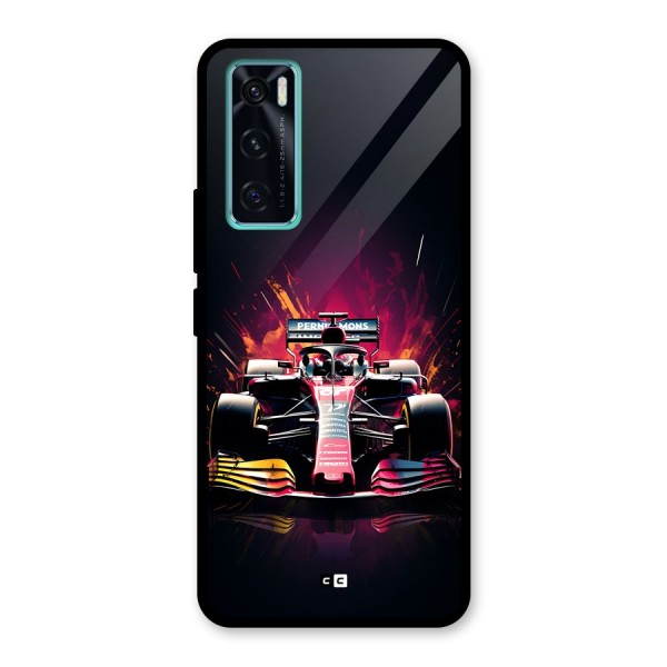 Game Racing Glass Back Case for Vivo V20 SE