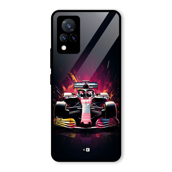 Game Racing Glass Back Case for Vivo V21 5G