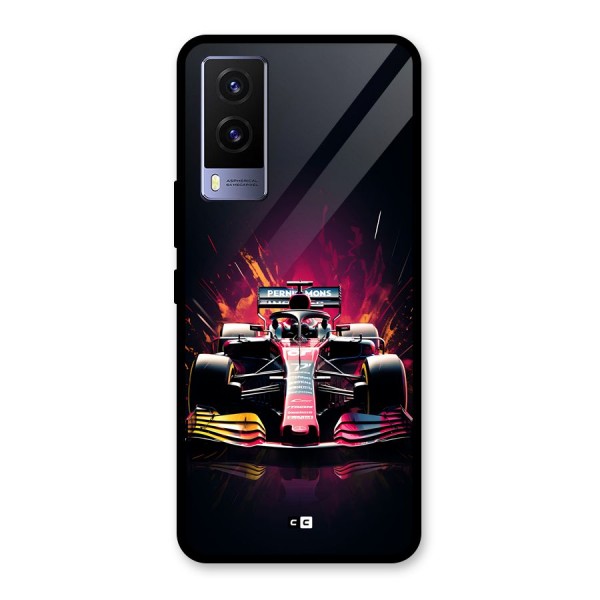 Game Racing Glass Back Case for Vivo V21e 5G