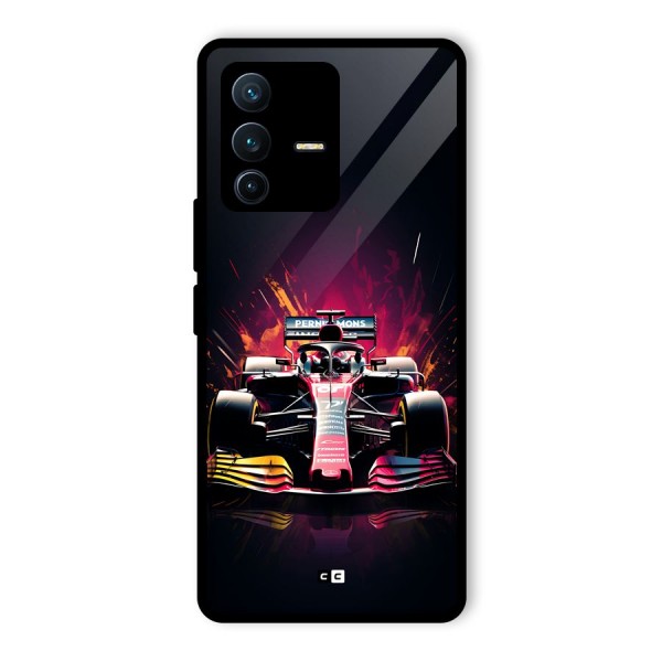 Game Racing Glass Back Case for Vivo V23 Pro