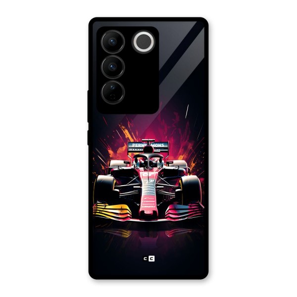 Game Racing Glass Back Case for Vivo V27 Pro