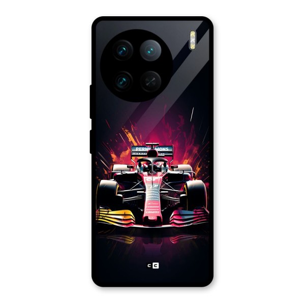 Game Racing Glass Back Case for Vivo X90 Pro