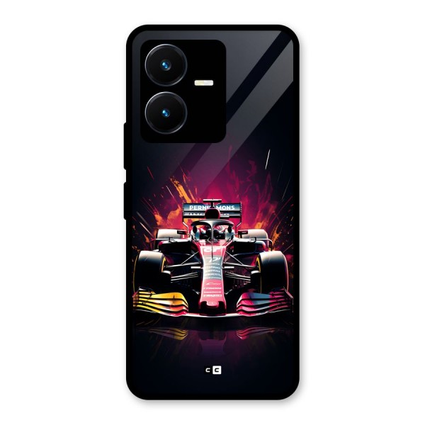 Game Racing Glass Back Case for Vivo Y22