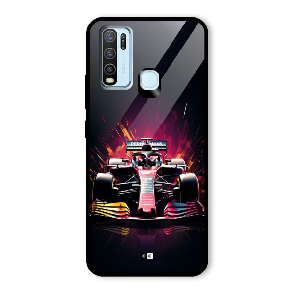 Game Racing Glass Back Case for Vivo Y50