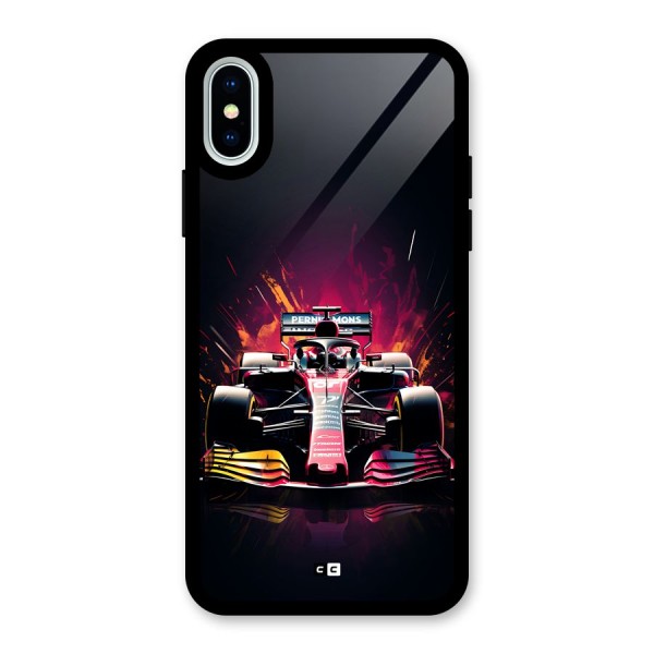 Game Racing Glass Back Case for iPhone X