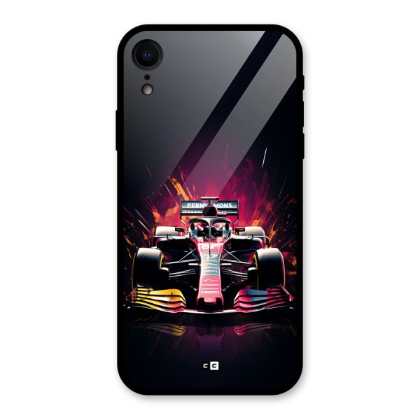 Game Racing Glass Back Case for iPhone XR